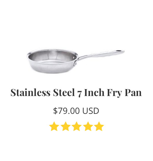 stainless steel 7 inch fry pan