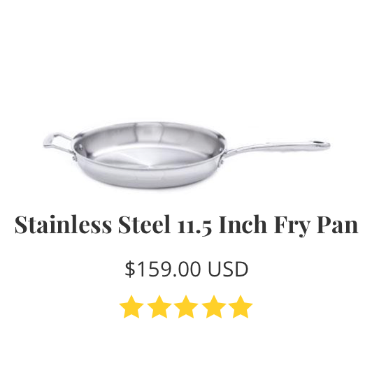 stainless steel 11.5 inch fry pan