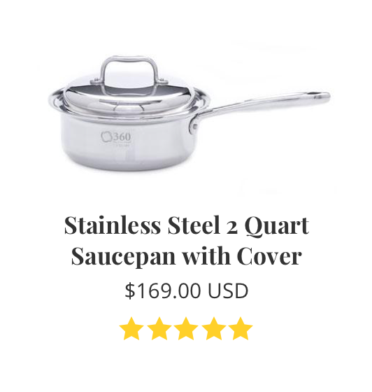 stainless steel 2 quart saucepan with cover